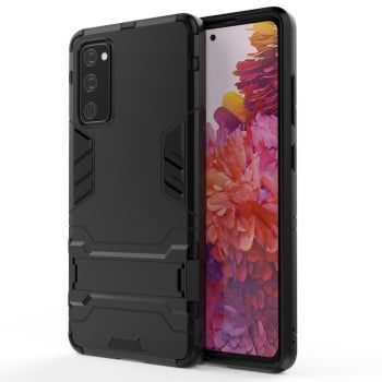 Противоударный чехол Invisible Holder на Samsung Galaxy S20 FE - черный