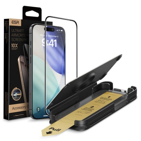 Защитное стекло ESR UltraFit Armorite Pro Tempered Glass на iPhone 16 Pro / 17 - Transparent