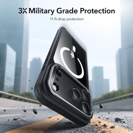 Оригінальний чохол ESR Classic Hybrid з підставкою Kickstand та з MagSafe на iPhone 17 Pro Max - Clear Black