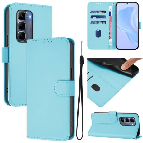 Чехол-книжка Skin Feel Solid Color Leather для Infinix Hot 50 Pro+ - голубой
