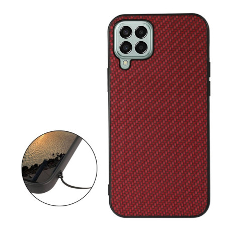 Противоударный чехол Carbon Fiber Skin для Samsung Galaxy M33 5G - красный