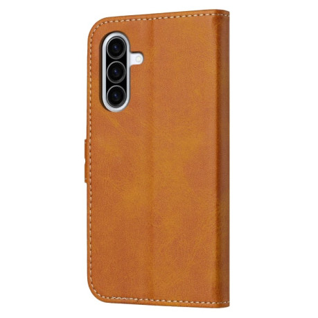 Чехол-книжка Happy Cat Pattern на Samsung Galaxy A26 5G / A17 5G - желтый