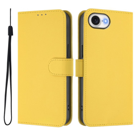 Чехол-книжка Skin Feel S-type для iPhone 16e - желтый