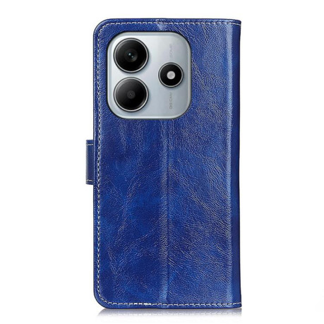 Чехол-книжка Magnetic Retro Crazy Horse Texture на Xiaomi Redmi Note 14 4G 164.84mm - синий