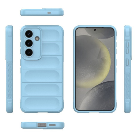 Силіконовий чохол Magic Flannel для Samsung Galaxy S25 5G - блакитний