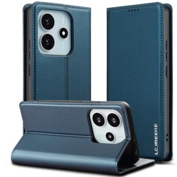 Чехол-книжка LCIMEEKE LC-001 Series для Xiaomi Redmi Note 14 4G 164.84mm - синій