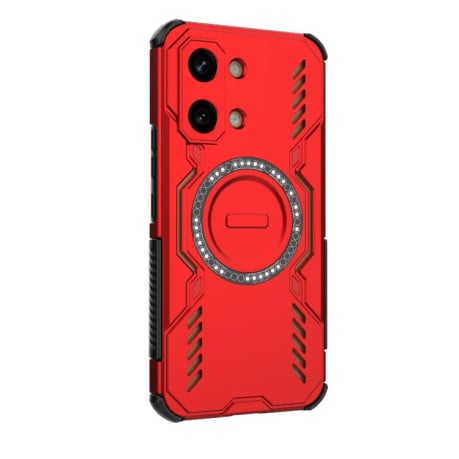 Противоударный чехол Butterfly Armor с MagSafe на Xiaomi Redmi Turbo 5 Max / Poco X8 Pro Max — красный