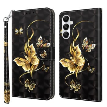 Чехол-книжка 3D Painting для Samsung Galaxy A05s - Golden Swallow Butterfly