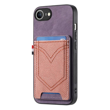 Чохол Denim Texture Leather Skin на iPhone 16e - фіолетовий