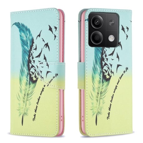 Чохол-книжка Colored Drawing Pattern для Xiaomi Redmi Note 13 5G - Feather