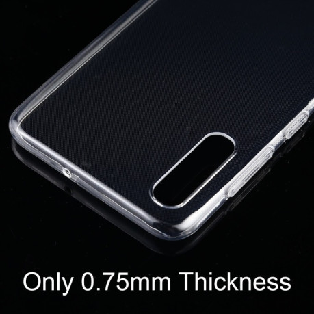Ультратонкий силиконовый чехол 0.75mm на  Samsung Galaxy A70- прозрачный