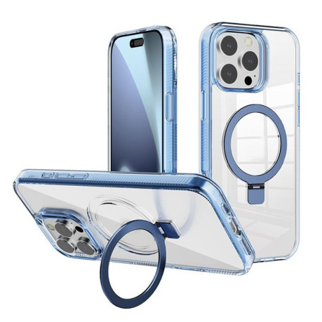Противоударный чехол Kalebol MagSafe Holder Simple Clear для iPhone 17 Pro Max - синий