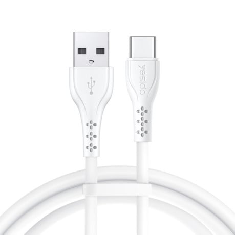 Зарядний кабель Yesido CA71 2A USB to USB-C / Type-C Charging Cable, Length: 1m - білий