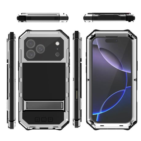 Противоударный чехол R-JUST Life Waterproof на iPhone 17 Pro Max - серебристый