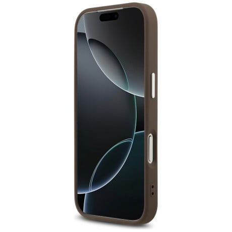 Оригинальный чехол Guess 4G Big Logo на iPhone 17 Pro - brown - silver