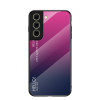 Скляний чохол Gradient Color на Samsung Galaxy S21 FE - пурпурно-червоний
