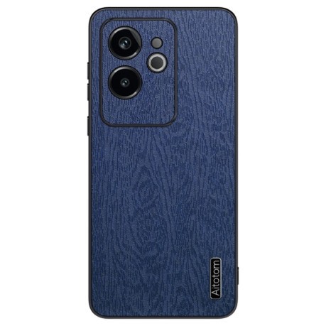 Чохол Tree Bark Leather Shockproof для Realme GT 6 - синій