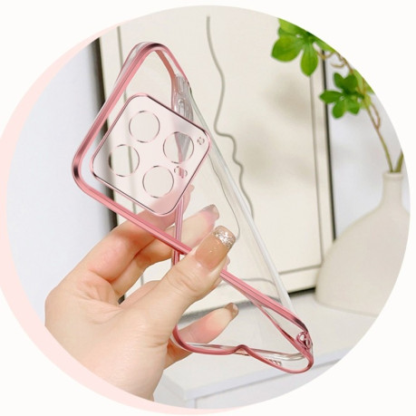 Чохол протиударний Plated Gradient Glitter Butterfly Holder для Xiaomi 14 - фіолетовий