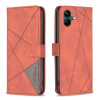 Чехол-книжка Rhombus Texture для на Samsung Galaxy M06 5G / F06 5G - коричневый