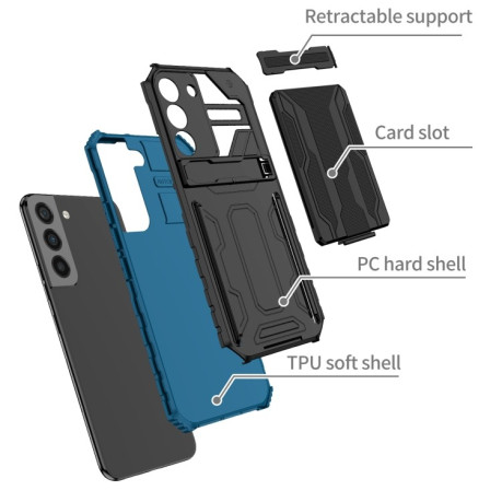Противоударный чехол Armor Card для Samsung Galaxy S22 5G - синий