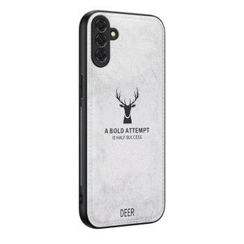 Ультратонкий чохол Deer Head Cloth Skin для Samsung Galaxy S24 FE 5G - білий