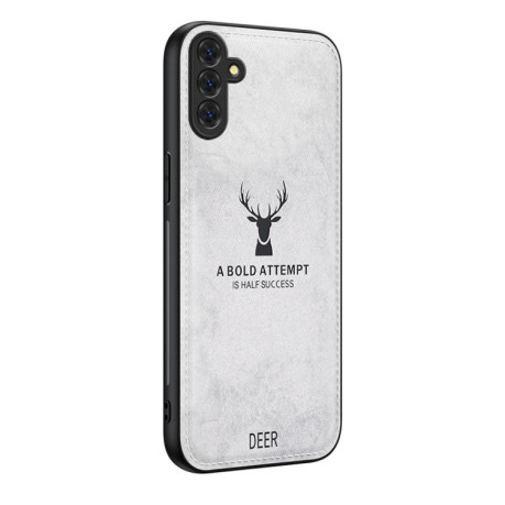 Ультратонкий чехол Deer Head Cloth Skin для Samsung Galaxy S24 FE 5G - белый