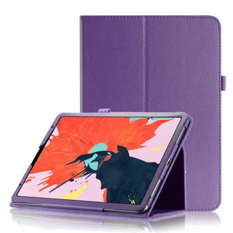 Чехол-книжка Litchi Texture на iPad Air 4 10.9 2020/Pro 11&quot; 2018 -фиолетовый