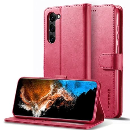 Чоловіча книжка LCIMEEKE Calf Texture на Samsung Galaxy S25 5G - червоний