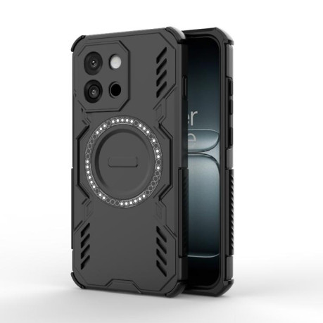 Противоударный чехол Butterfly Armor MagSafe Magnetic Ring Shockproof для OnePlus 13T - черный