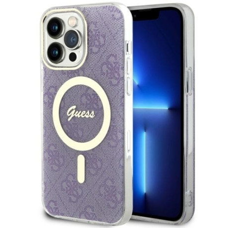 Оригінальний чохол Guess 4G MagSafe для iPhone 14 Pro Max - purple