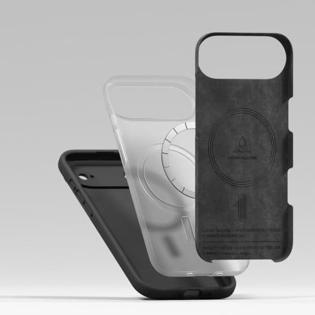 Оригінальний силіконовий чохол Ringke Silicone Magnetic з MagSafe на iPhone Air - Black