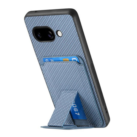 Протиударний чохол Carbon Fiber Card Bag для Google Pixel 9a - синій