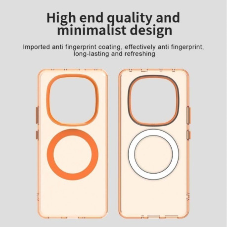 Протиударний чохол MagSafe Holder PC Hybrid для Xiaomi Redmi Note 14 Pro 5G/Poco X7 - помаранчевий