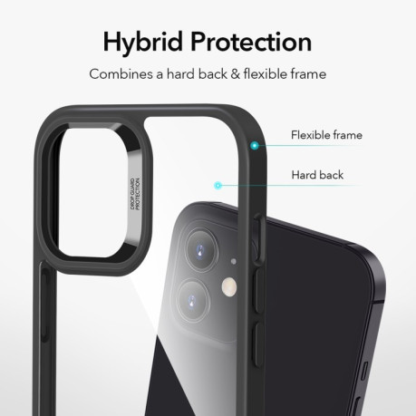 Противоударный чехол ESR Classic Hybrid Series для iPhone 12 Mini - черно-прозрачный