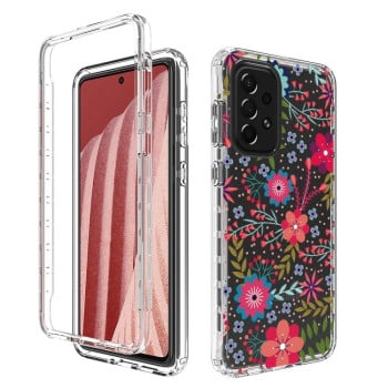 Протиударний чохол Transparent Painted для Samsung Galaxy A73 - Small Floral