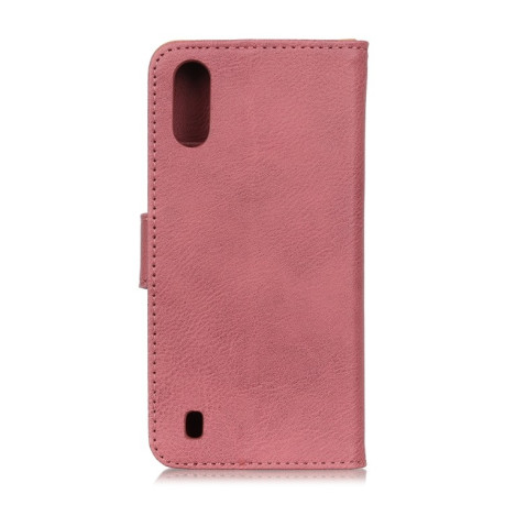 Чехол-книжка KHAZNEH Cowhide Texture на Samsung Galaxy M01 - розовый