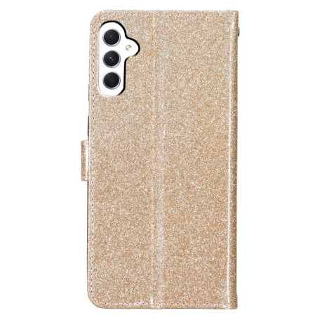 Чехол-книжка Glittery Powder Flip на Samsung Galaxy A35 - золотой