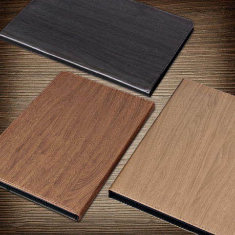 Чехол-книжка Wood Grain для iPad 9/8/7 10.2 2019/2020/2021 - светло-коричневый