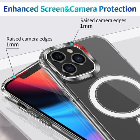 Противоударный чехол Magnetic Four Corner Airbags (Magsafe) для  iPhone 16 Pro Max - прозрачный