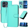Чохол-книжка Carbon Fiber Texture на Motorola Moto G86 Power - блакитний