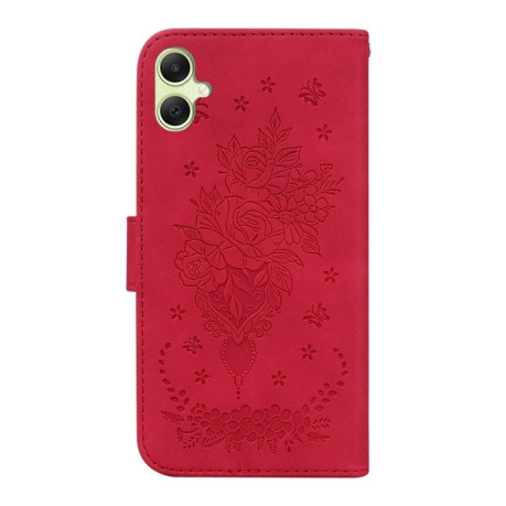 Чохол-книжка Butterfly Rose Embossed Samsung Galaxy A05 - червоний