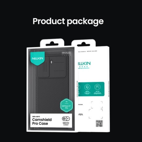 Ударозащитный чехол NILLKIN CamShield Pro на Xiaomi Poco X7 Pro - черный