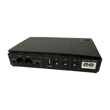 Павербанк бесперебойник для роутера Power bank mini ups  выход 5V DC 9V 12V 10400 mAh 18W-1.5A-черный