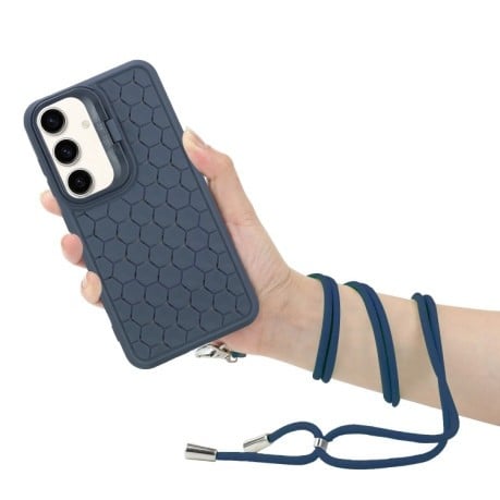 Протиударний чохол Honeycomb Radiating Holder TPU для Samsung Galaxy A35 5G - синій