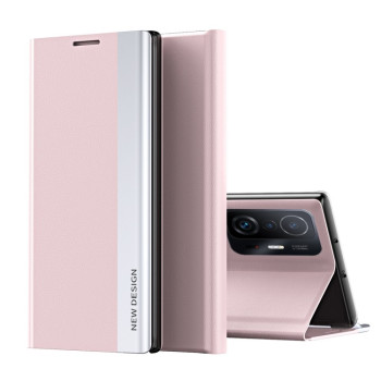 Чехол-книжка Electroplated Ultra-Thin для Xiaomi Mi 11T / 11T Pro - розовый