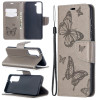 Чохол-книжка Butterflies Pattern Samsung Galaxy S21 - сірий