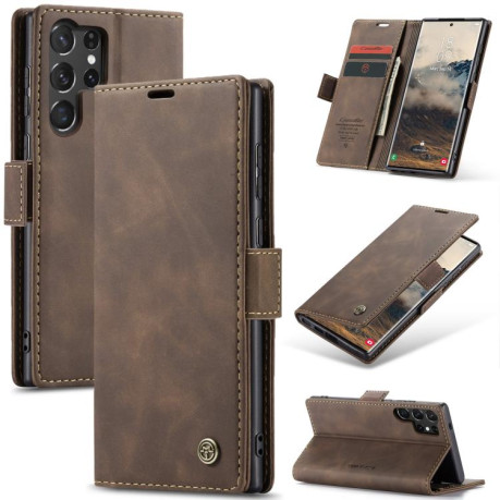 Чохол-книжка CaseMe-013 Multifunctional  для Samsung Galaxy S25 Ultra 5G - кавовий