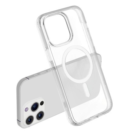 Противоударный чехол Terminator Style Transparent MagSafe Magnetic для iPhone 15 Pro - прозрачный