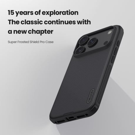Чохол NILLKIN Frosted Shield Pro гібрид з матовим покриттям на iPhone 17 Pro - сірий