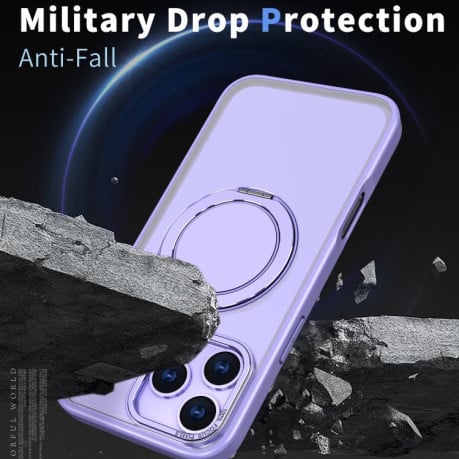 Чехол Kalebol с подставкой 360 и MagSafe на iPhone 17 Pro - фиолетовый